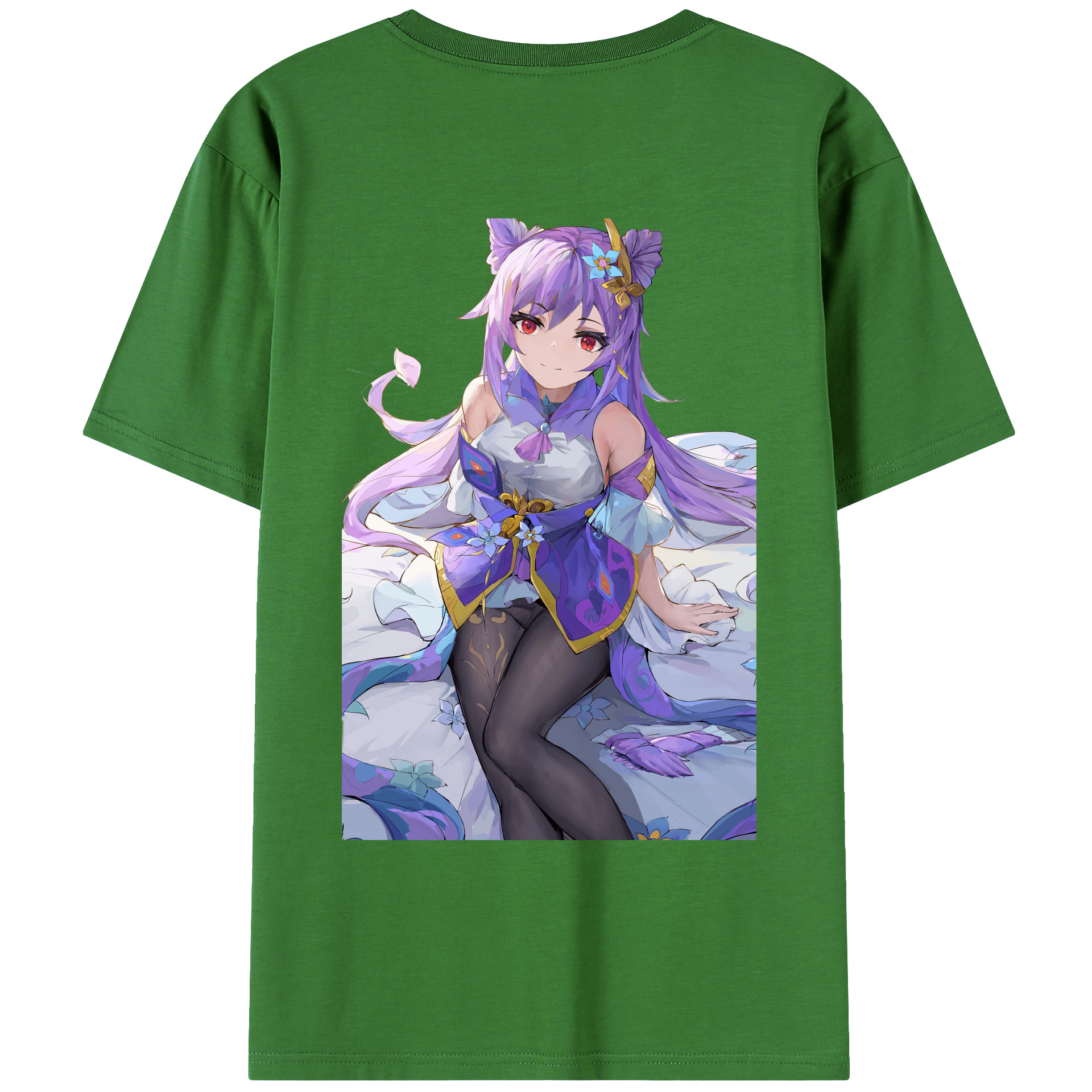 げんし神 刻晴 こくせい genshin Kokusei レディース半袖Tシャツ(バックプリント)
